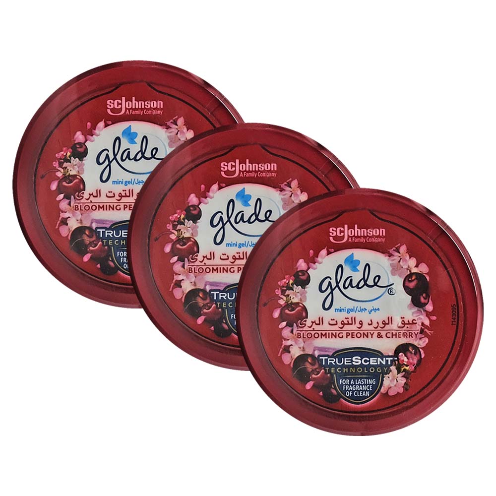 Glade Blooming Peony & Cherry Mini Gel 3x70g [Special Offer]