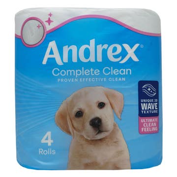 Andrex Complete Clean Pet Toilet Tissue 4s