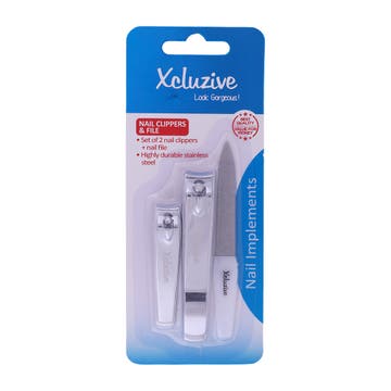 Xcluzive Set Of 2 Nail Clippers & File