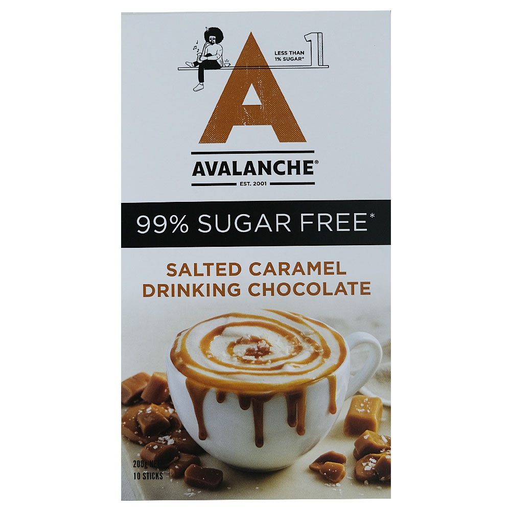 Avalanche 99% Sugar Free Salted Caramel Drinking Chocolate 200g