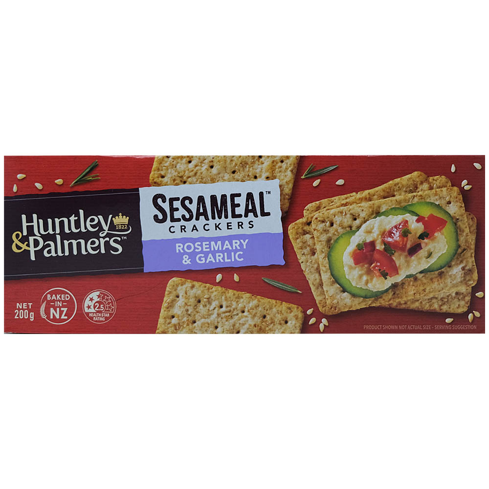 Huntley & Palmers Sesameal Rosemary & Garlic Crackers 200g