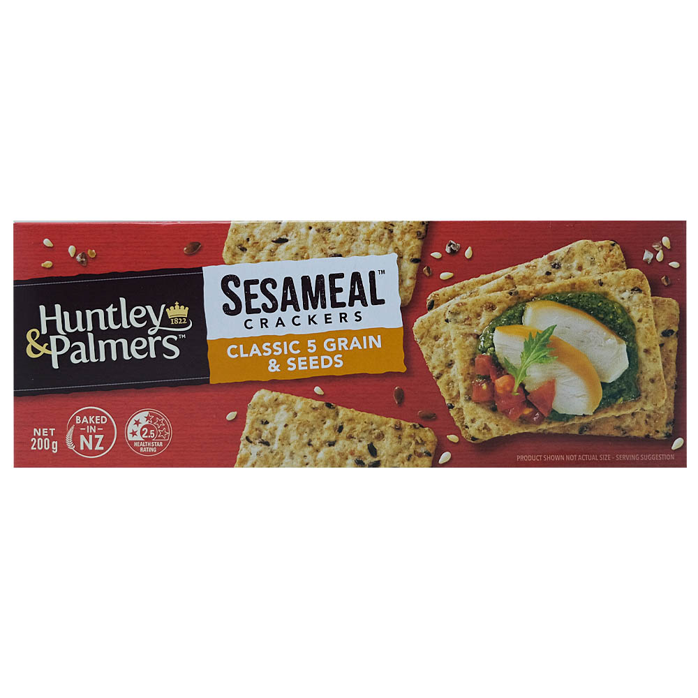 Huntley & Palmers Sesameal Classic 5 Grains & Seeds Crackers 200g