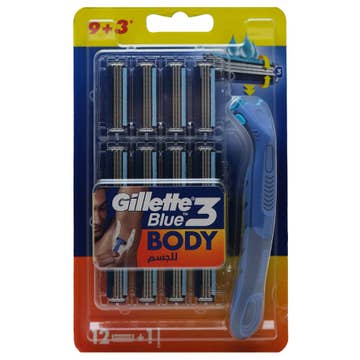 Gillette Blue 3 Body Catridge Razor 12s