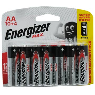 Energizer Max AA Batteries 10+4s [Special Offer]