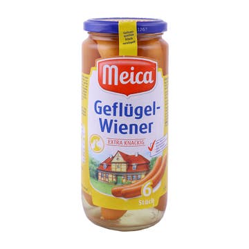 Meica 6 Poultry Sausages In Astring 250g