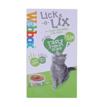 Webbox Lick-E-Lix Liver Sausage & Cat Grass Cat Treats 75g