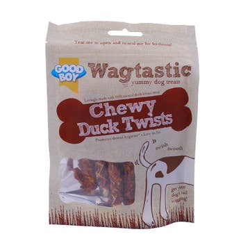 Wagtastic Chewy Duck Twists Dog Treats 70g
