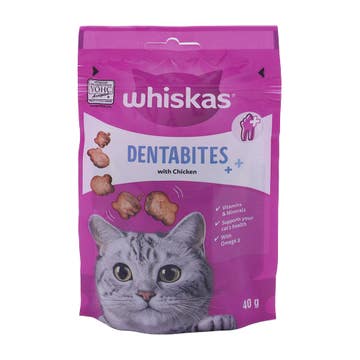 Whiskas Dentabites With Chicken Cat Food 40g