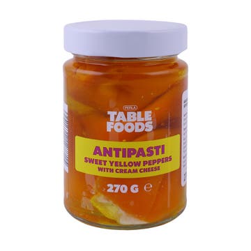 Table Foods Antipasti Sweet Yellow Peppers With Cream Cheese 270g