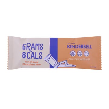 Grams & Cals Kinderbell Crunch Hazelnut Chocolate Bar 36g