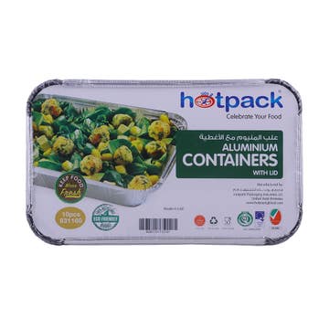 Hotpack Aluminium Containers With Lid 831160 10s