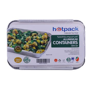 Hotpack Aluminium Containers With Lid 8367 10s