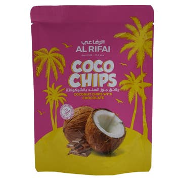 Al Rifai Coconut Chips With Chocolate 40g