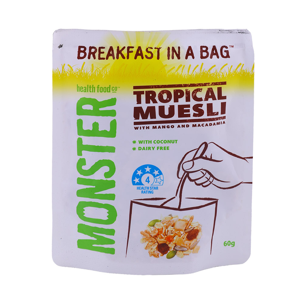 Monster Tropical Muesli With Mango And Macadamia 60g