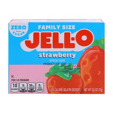 Jell-O Sugar Free Strawberry Gelatin Dessert 17g