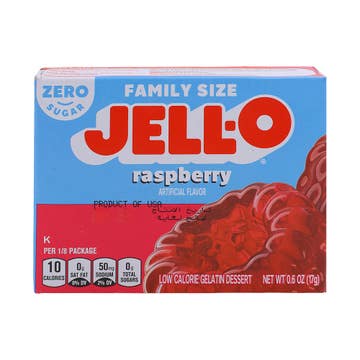 Jell-O Sugar Free Raspberry Gelatin Dessert 17g