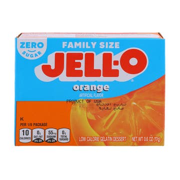 Jell-O Sugar Free Orange Gelatin Dessert 17g