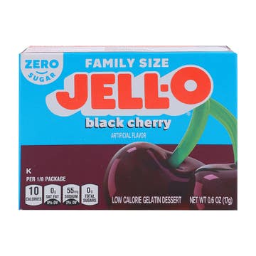 Jell-O Sugar Free Black Cherry Gelatin Dessert 17g
