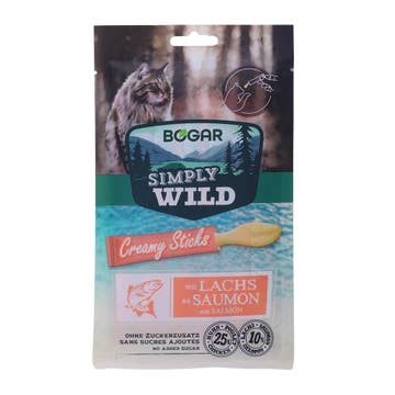Bogar Simply Wild Salmon Creamy Sticks Cat Food 75g