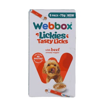 Webbox Lickies Tasty Licks With Beef Dog Food 75g