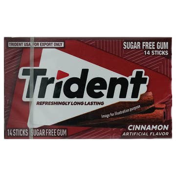 Trident Cinnamon Refreshing Sugar Free Gums 14s 26.6g