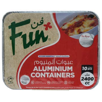 Fun Aluminium Container With Lids 10s