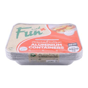 Fun Aluminium Container With Lid 10s