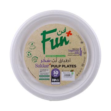 Fun Sukkar Pulp Plates 10s