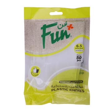 Fun Everyday Plastic Knives 6.5inch 50s