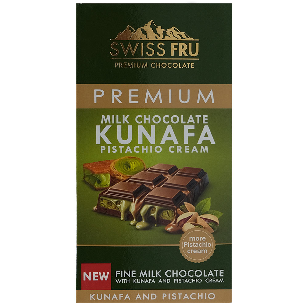 Swiss Fru Kunafa Pistachio Cream Milk Chocolate 150g