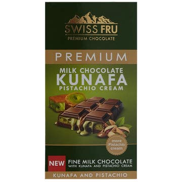 Swiss Fru Kunafa Pistachio Cream Milk Chocolate 150g