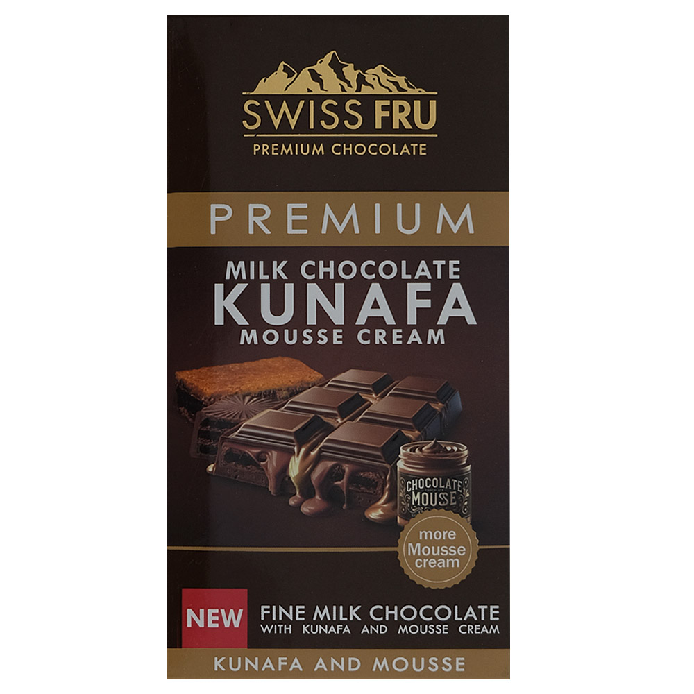 Swiss Fru Kunafa Mousse Cream Milk Chocolate 150g