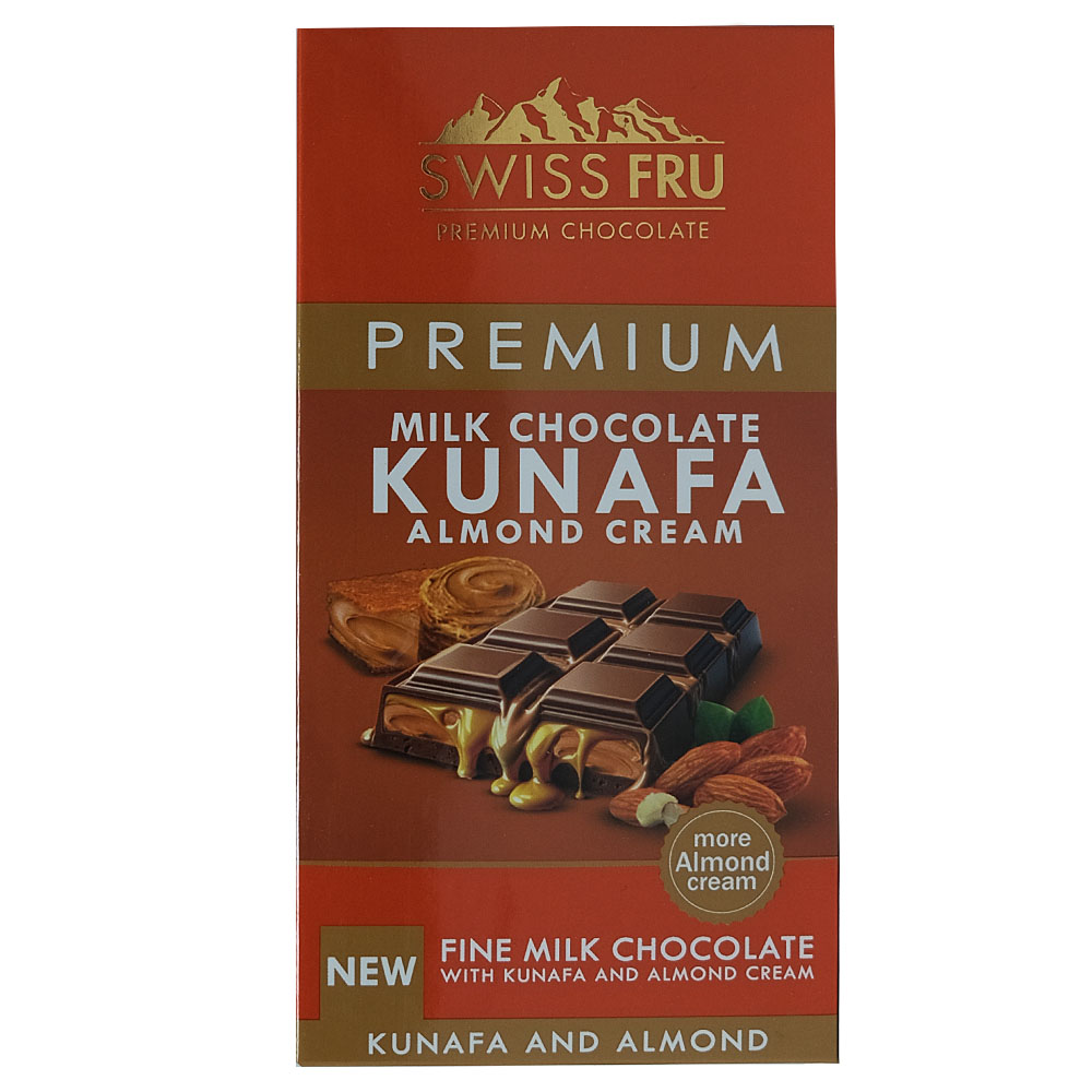 Swiss Fru Kunafa Almond Cream Milk Chocolate 150g