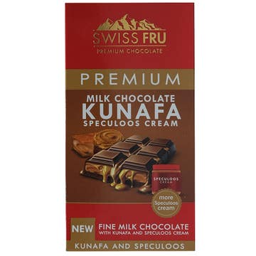 Swiss Fru Kunafa Speculoos Cream Milk Chocolate 150g