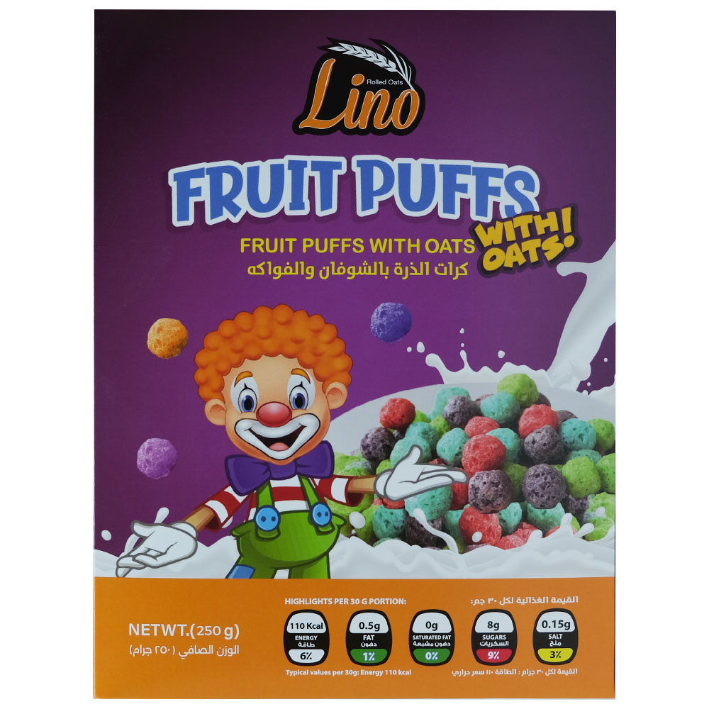 Lino Fruits Puffs With Oats Cereal 250g