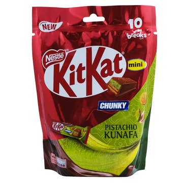 KitKat Chunky Pistachio Kunafa Mini Milk Chocolate 166g