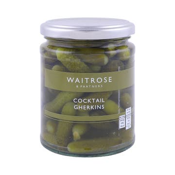 Waitrose Cocktail Gherkins In Vinegar 150g