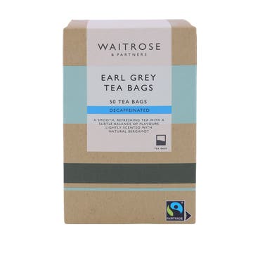 Waitrose Decaffeinated Earl Grey Tea 50s 125g