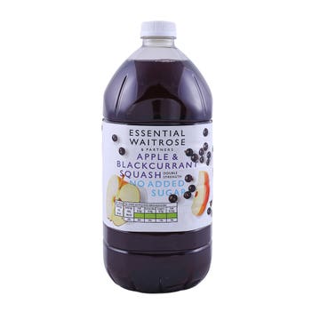 Waitrose Essential No Added Sugar Apple & Blackcurrant Squash Drink 1.5L