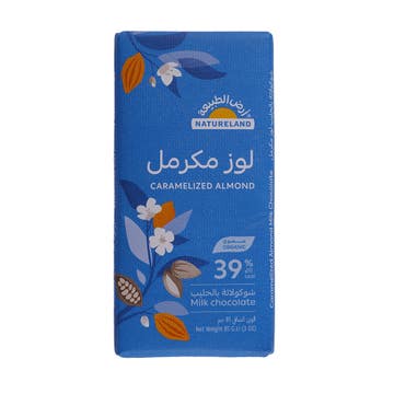Natureland Caramelized Almond Milk Chocolate 85g