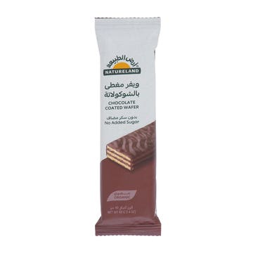 Natureland No Added Sugar Chocolate Coated Wafer 40g