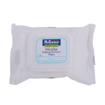 HiGeen Pure Micellar Makeup Remover Wipes 25s