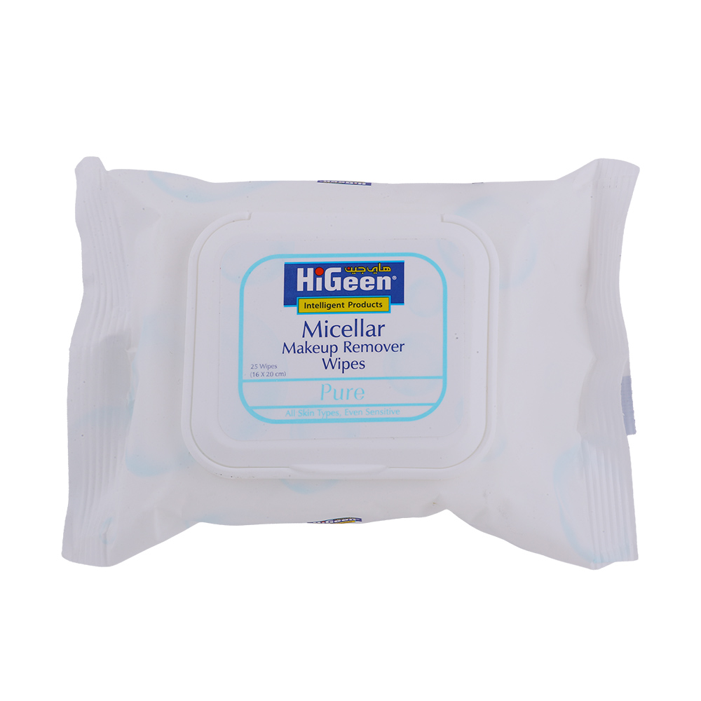 HiGeen Pure Micellar Makeup Remover Wipes 25s