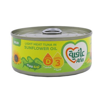 Afia Light Meat Tuna Solid In Sunflower Oil 160g
