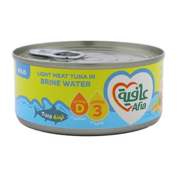 Afia Light Meat Tuna Solid In Brine Water 160g