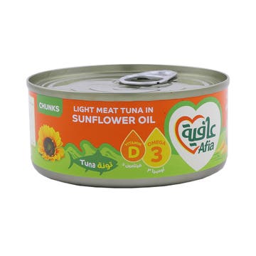 Afia Light Meat Tuna Chunk In Sunflower Oil 160g