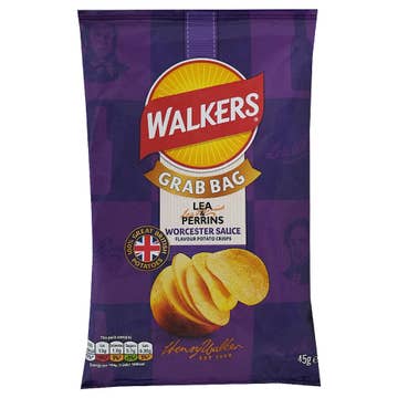 Walkers Lea & Perrins Worcester Sauce Potato Crisps 150g