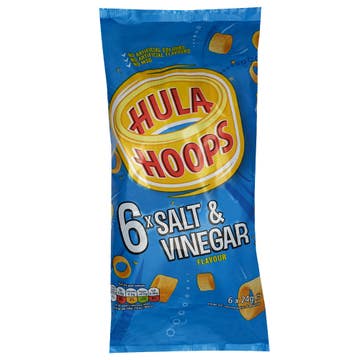 Hula Hoops Salt & Vinegar Potato Rings 6x24g