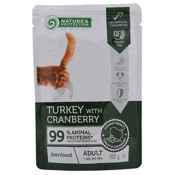 Nature's Protection Turkey with Cranberry Cat Food 100g