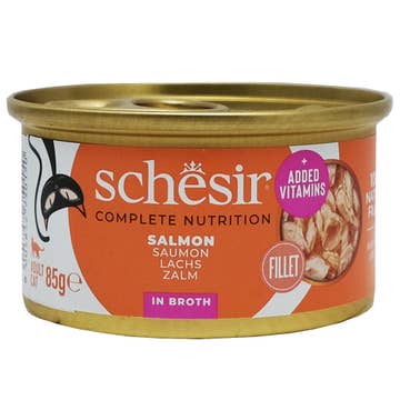 Schesir Salmon In Broth Cat Food 85g